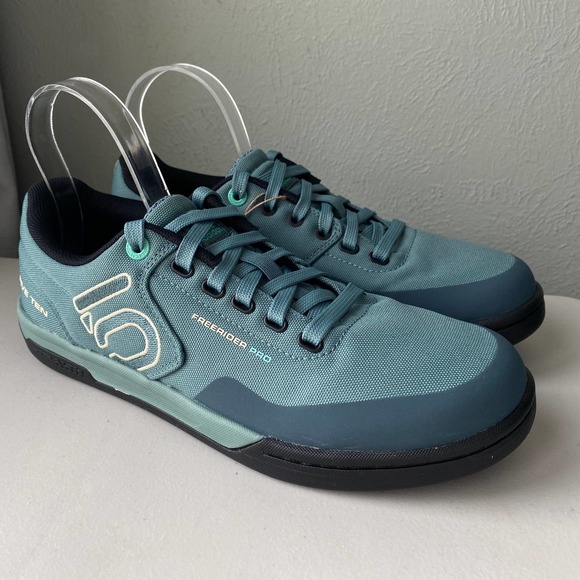 FIVE TEN Women's Freerider Pro Mountain Bike Shoes Size 10 Hazy Emerald Green - Picture 4 of 17